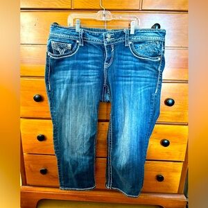 Capris.  Excellent condition.  Beautiful stitching and gem accents.  Size 18.